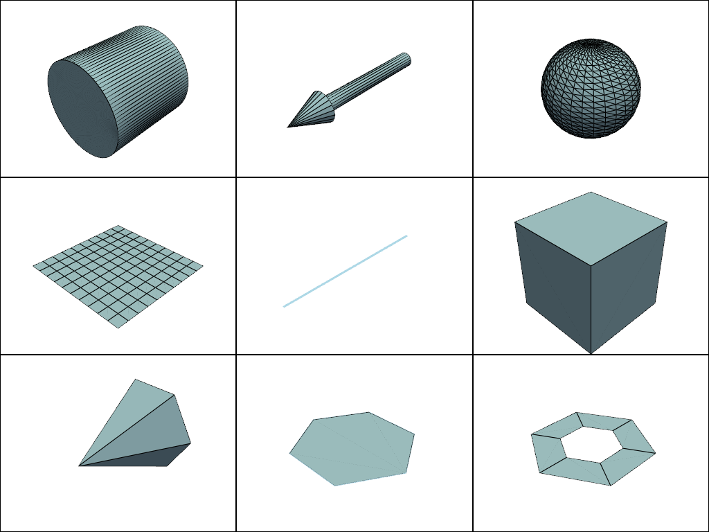 create geometric objects